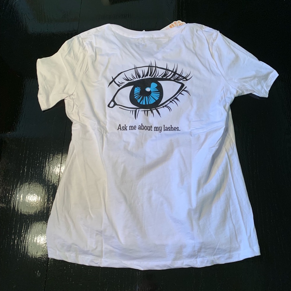 NWT Younique "Ask Me About My Lashes" Shirt